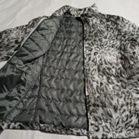 Animal Print 16W Packable Puffer Jacket Alfred Dunner Plus Size Friendly - Picture 1 of 9